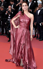 Robe asymétrique à une épaule en lamé Gucci - Catalogue défilé