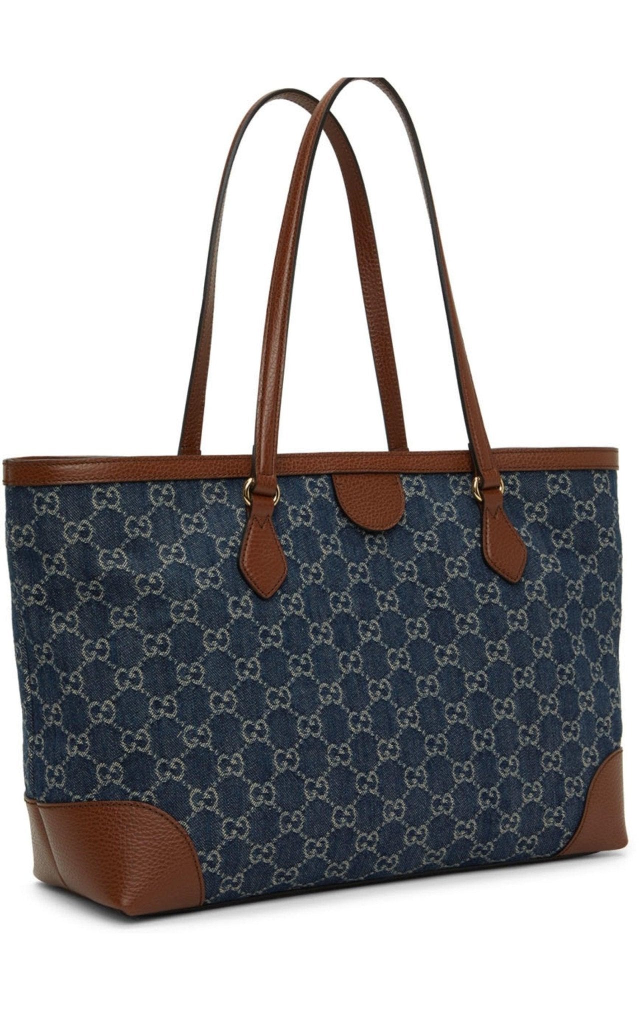 Gucci Ophidia GG Denim Medium Shopping Tote - Runway Catalog