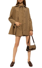 Gucci camel and ebony Original GG canvas jumpsuit with gold Horsebit pocket details