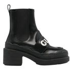 Gucci Ornella Logo Applique Leather Ankle Boots - Runway Catalog