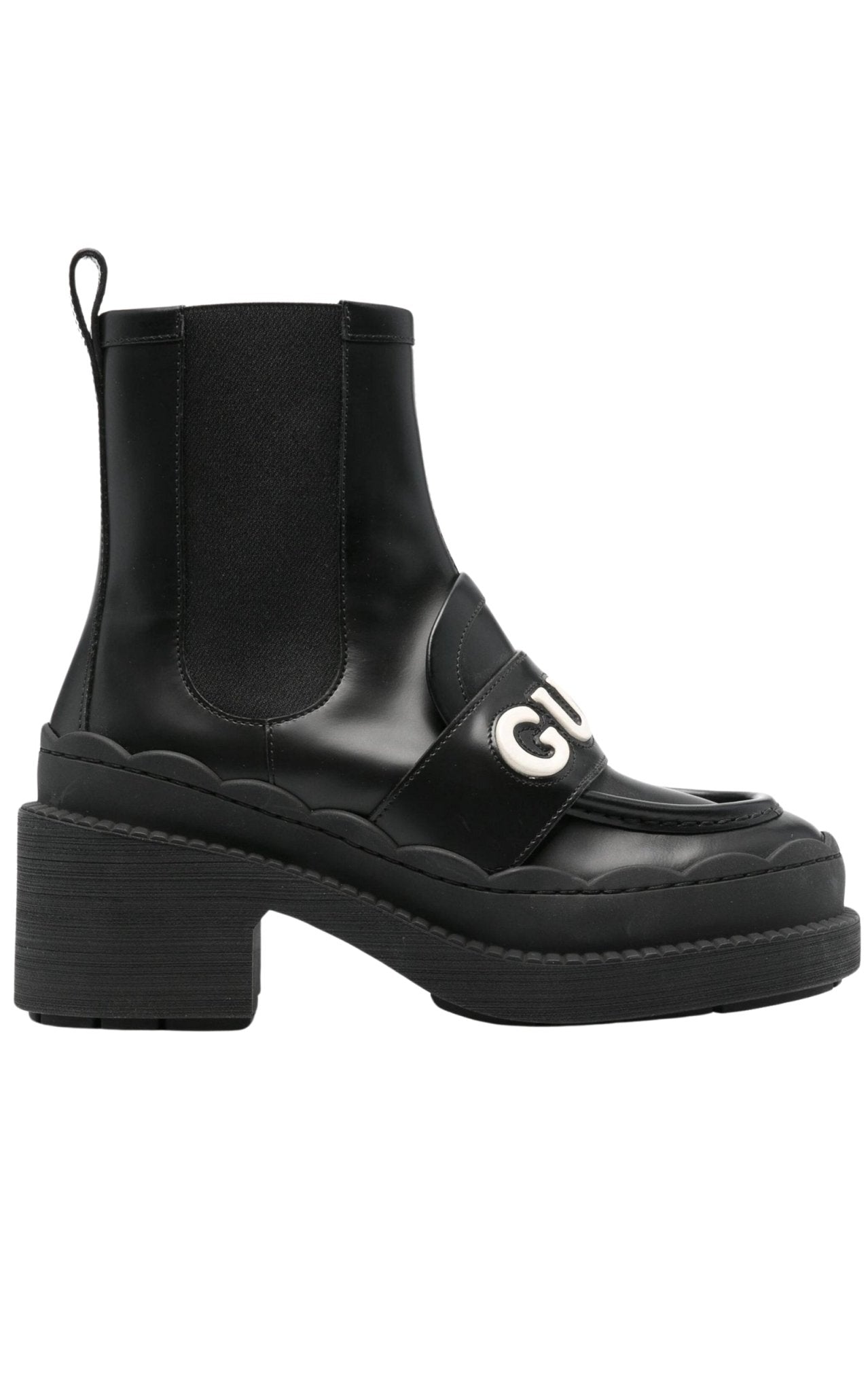 Gucci Ornella Logo Applique Leather Ankle Boots – Runway Catalog