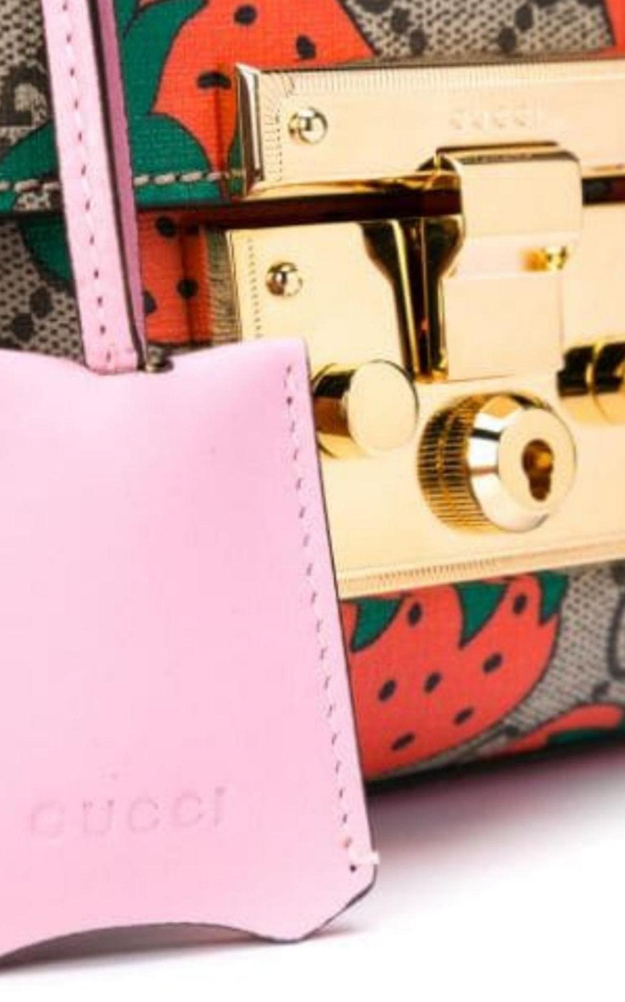 Gucci Padlock Gg Strawberry Small Shoulder Bag