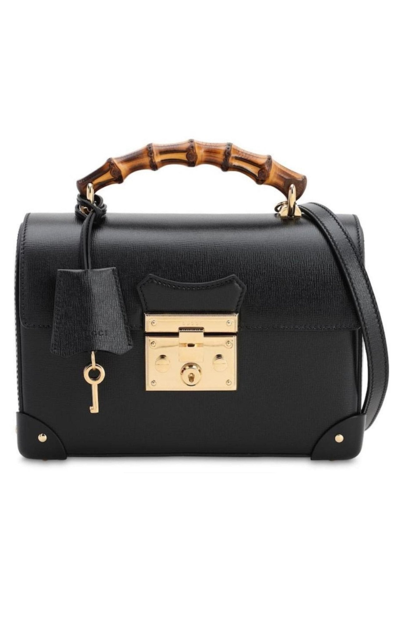 Gucci Padlock Small Bamboo Black Shoulder Bag
