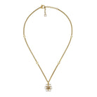 Gucci Pearl Double G Necklace in Antique Gold Tone - Runway Catalog
