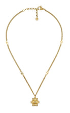 Gucci pearl double G necklace angled view