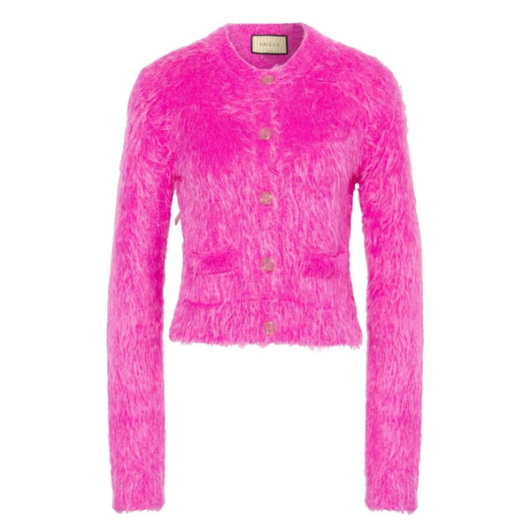 Gucci Pink Brushed Wool Cardigan – Runway Catalog