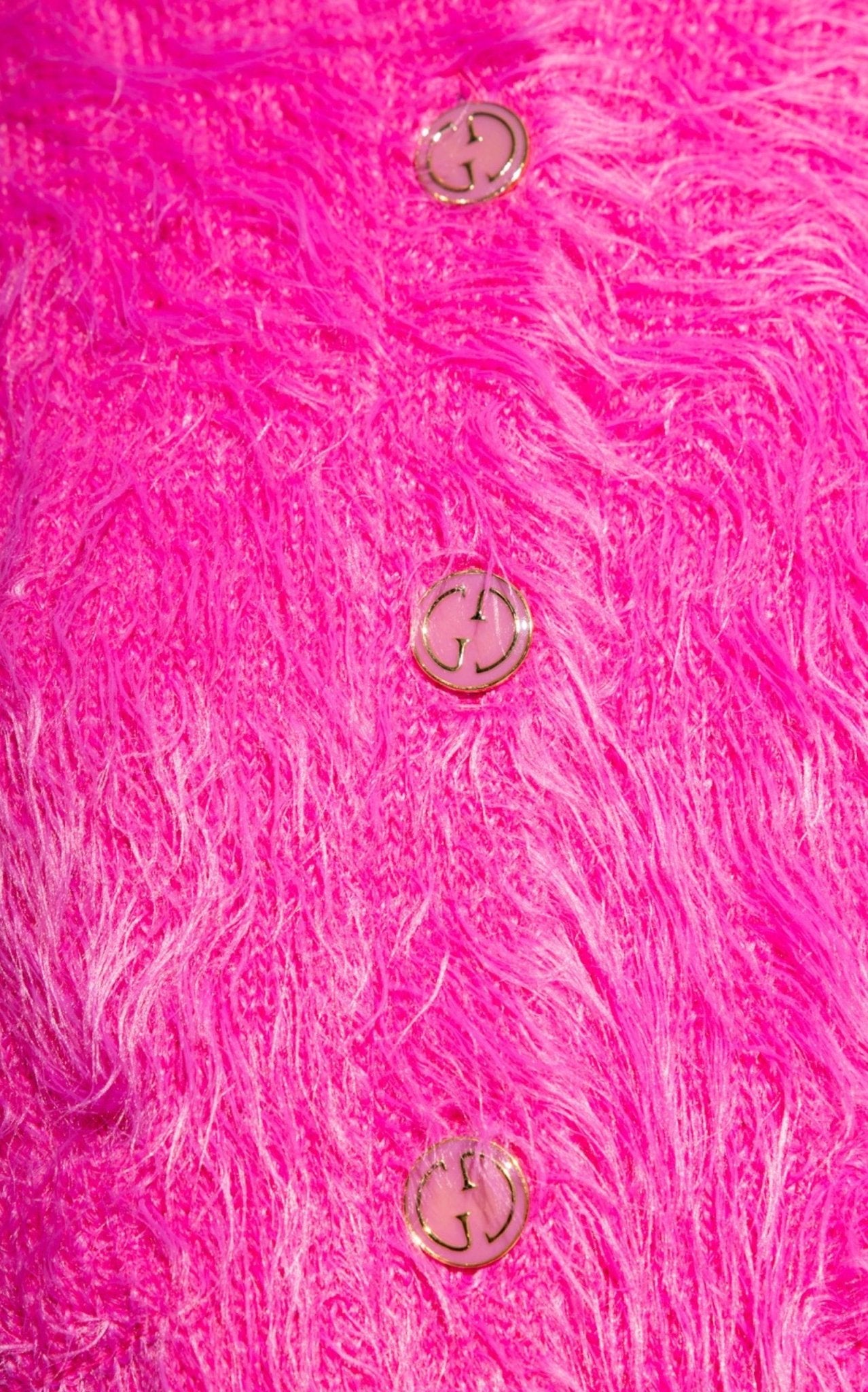 Gucci Pink Brushed Wool Cardigan