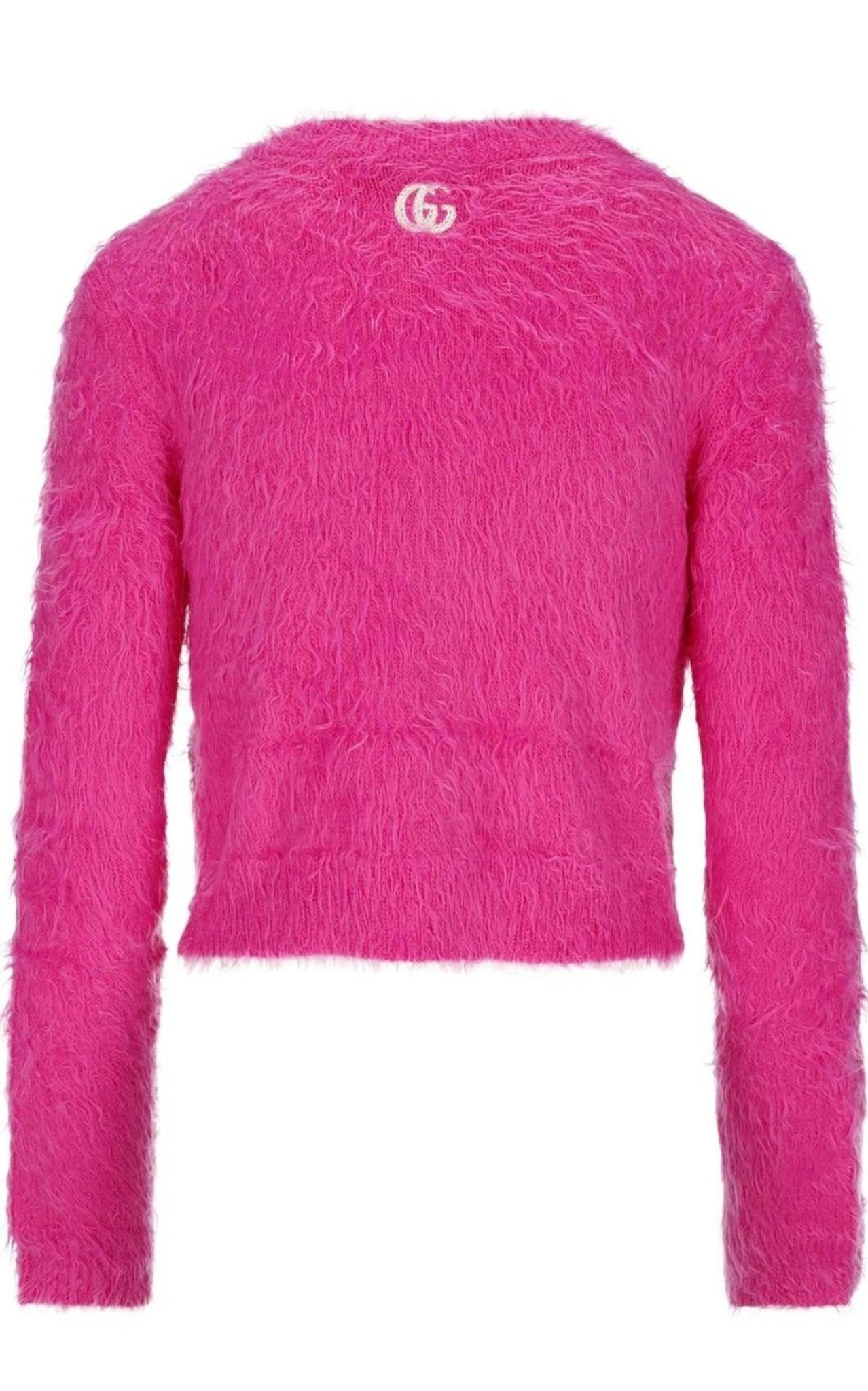 Gucci Pink Brushed Wool Cardigan