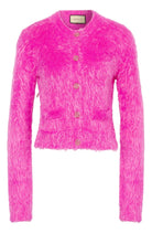 Gucci Pink Brushed Wool Cardigan - Runway Catalog