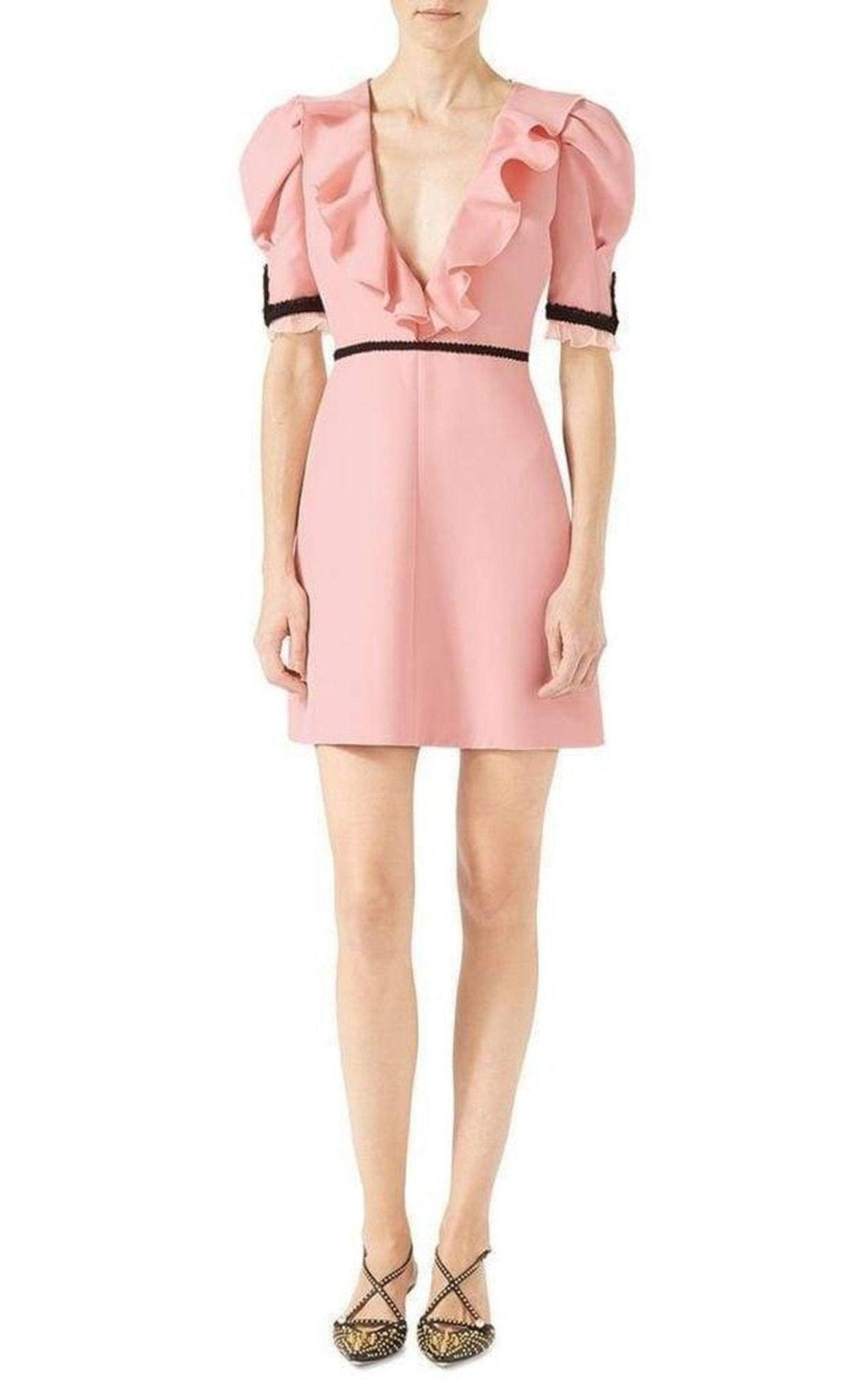 Gucci Pink Crepe Silk Wool Cocktail Dress