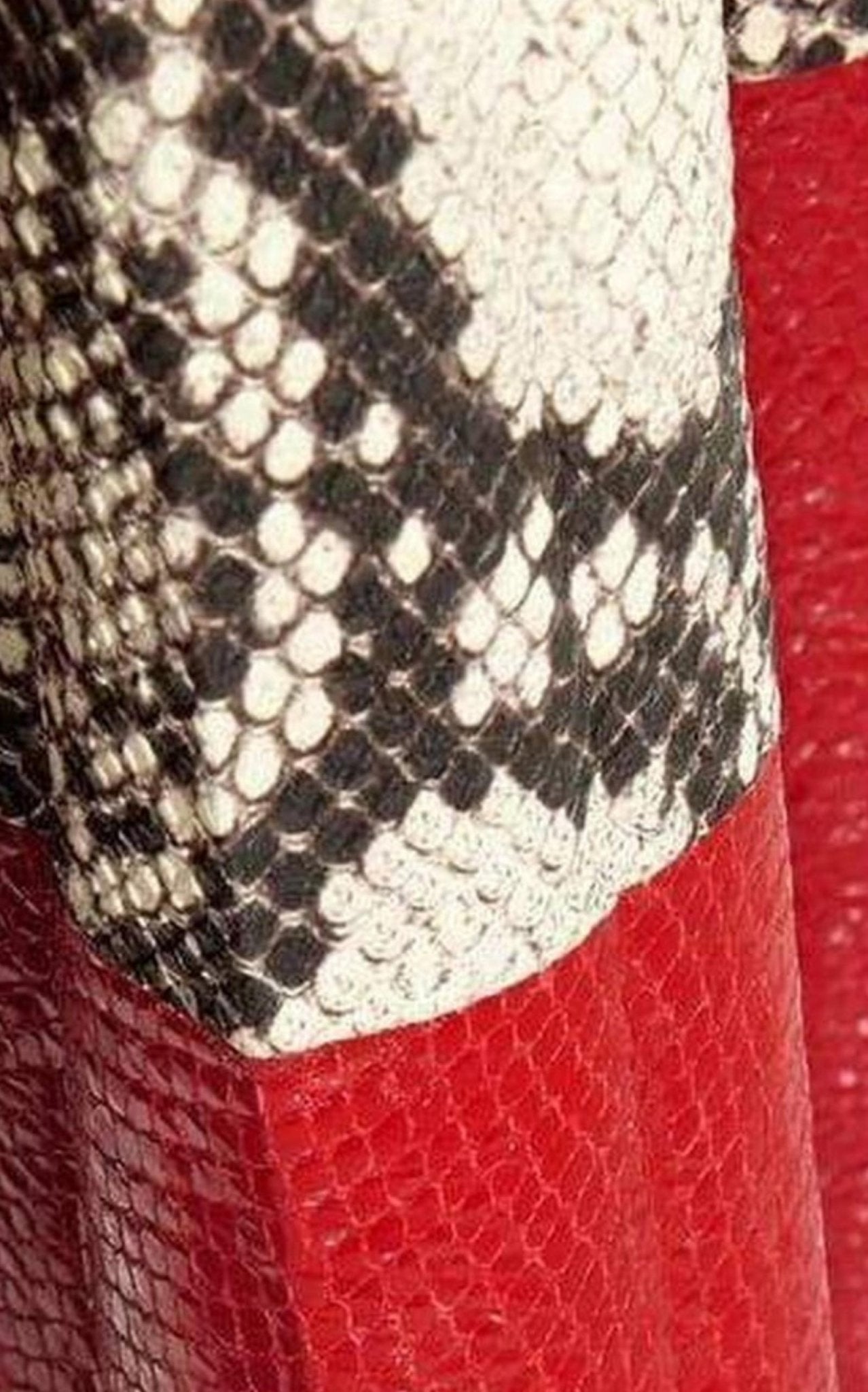 Gucci Pleated Snake - Effect Leather Skirt - Runway Catalog