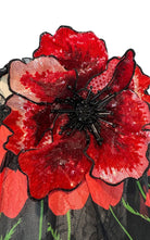 Gucci Poppy Field fil coupé silk cape dress with floral print