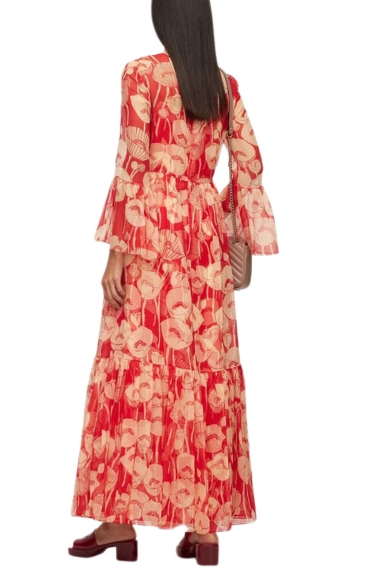 Gucci Poppy Silk Organza Maxi Dress - Runway Catalog