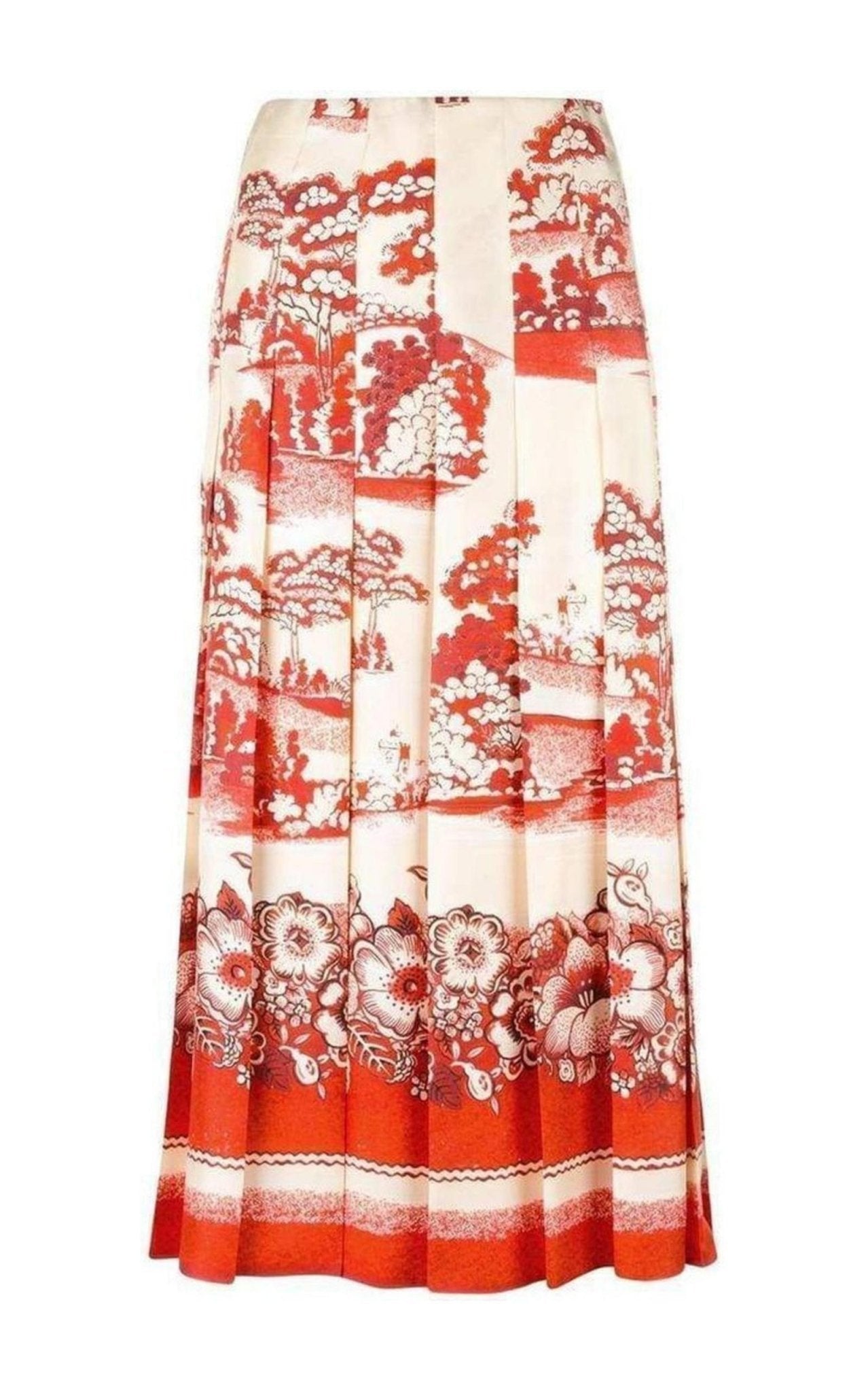 Gucci Porcelain Garden Print Midi Skirt - Runway Catalog