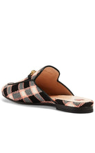 Mules tissées à carreaux en tweed Gucci Princetown - Catalogue défilé