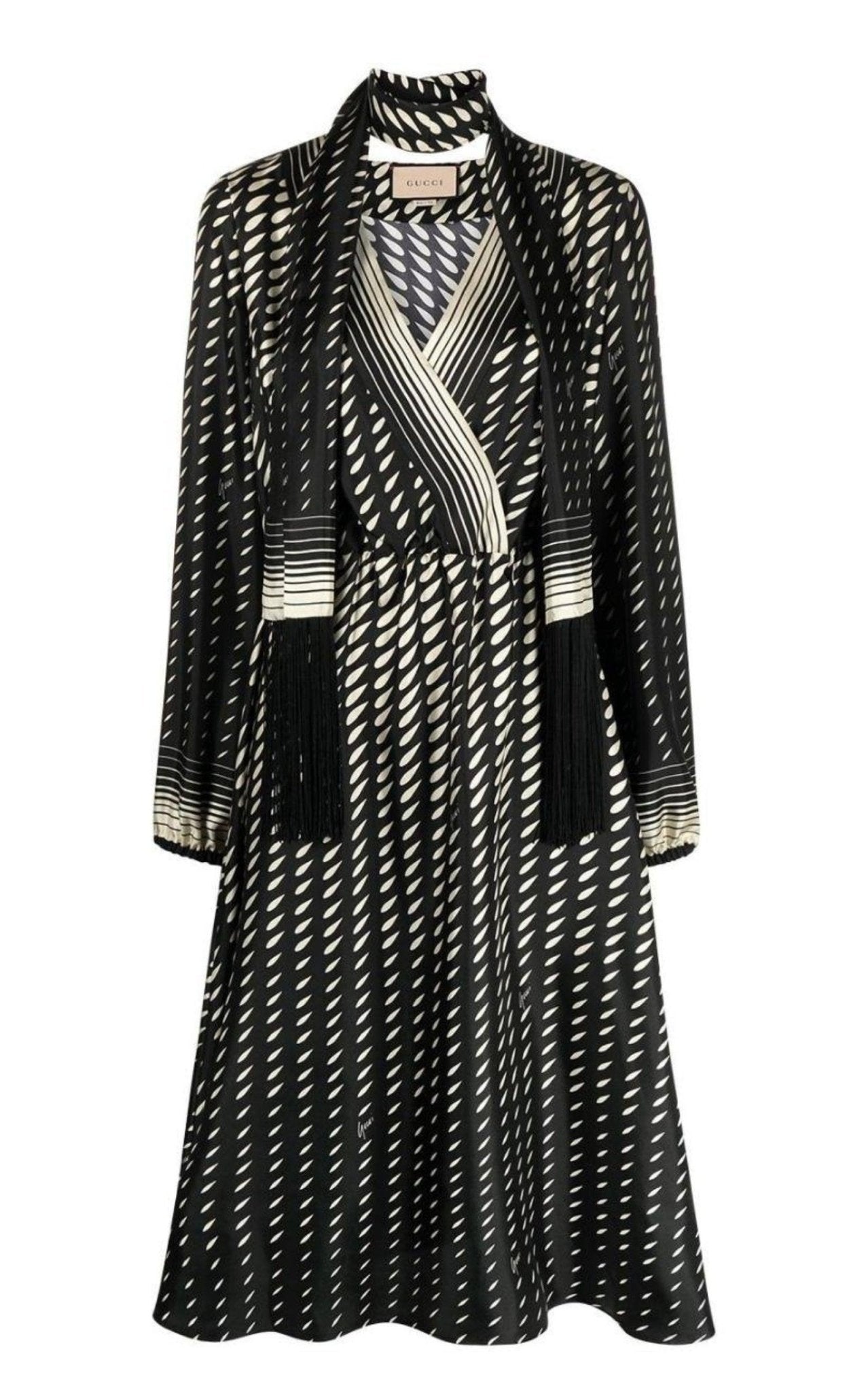 Gucci Printed Scarf Belted Wrap Dress - Runway Catalog