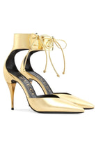 Gucci Priscilla Glossed - Leather Pumps in Gold - Runway Catalog