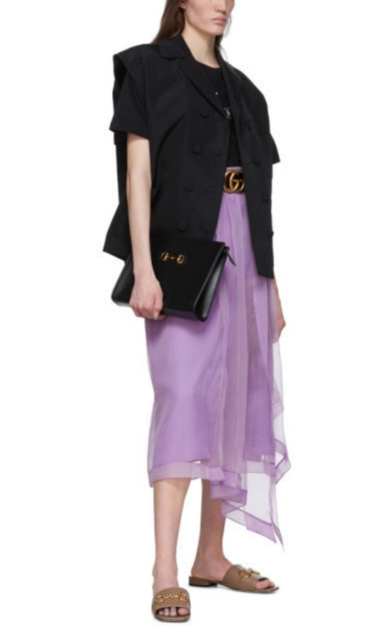 Gucci Purple Silk Organza Skirt - Runway Catalog