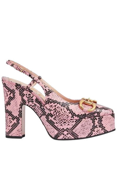 Gucci Python Snakeskin - Print Platform Pumps - Runway Catalog