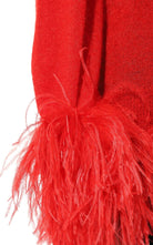 Gucci Red Feather Cuff Mohair Sweater - Runway Catalog