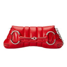 Gucci Red Horsebit Chain Medium Shoulder Bag - Runway Catalog