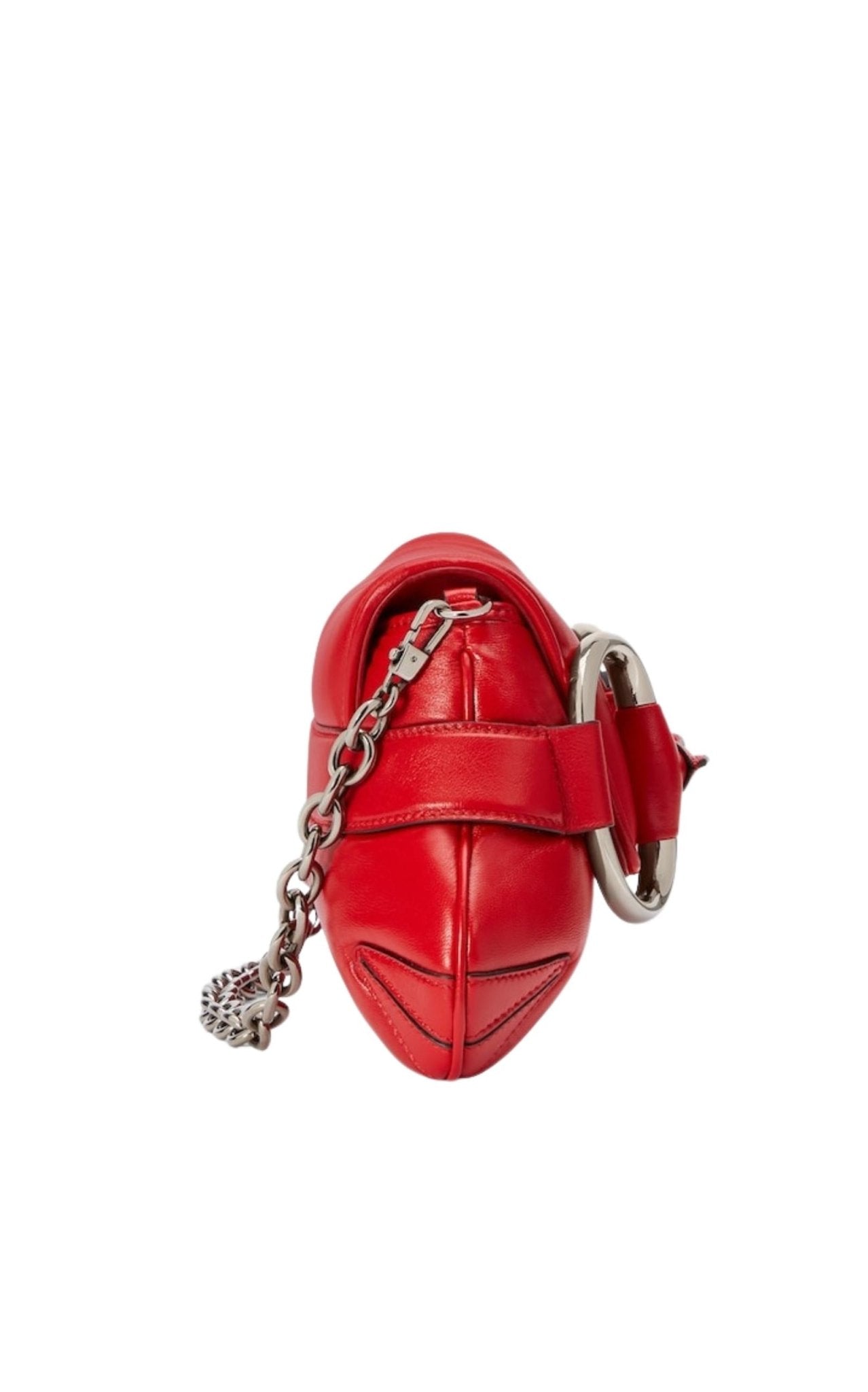 Gucci Red Horsebit Chain Medium Shoulder Bag - Runway Catalog