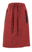 Gucci Red Jacquard GG Drawstring Skirt - Runway Catalog