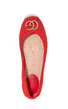 Gucci Red Lilibeth GG Faux Pearl - embellished Espadrilles - Runway Catalog