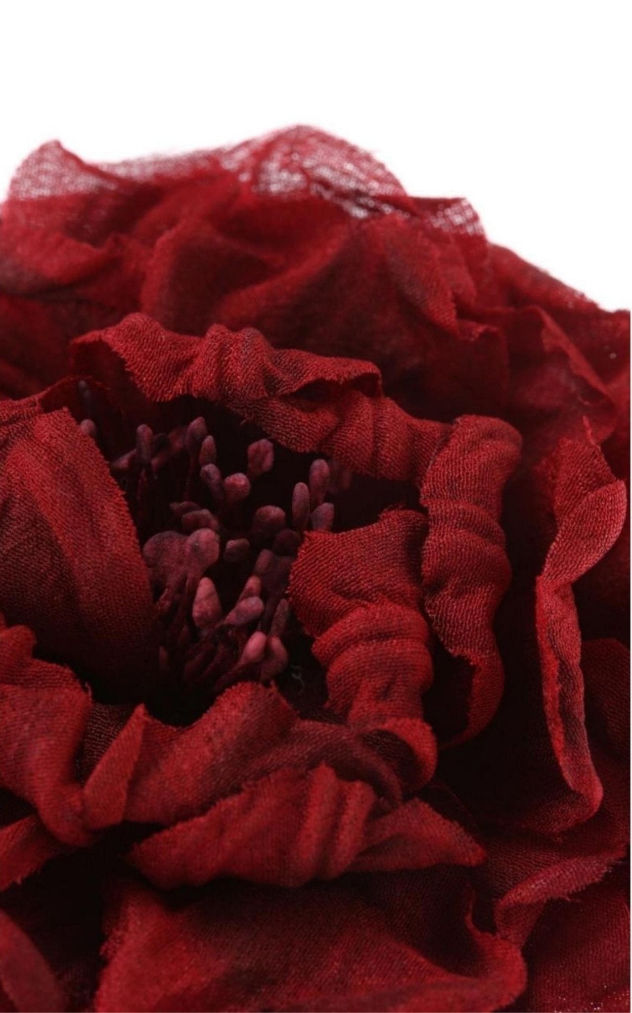 Gucci Red Silk Flower Brooch - Runway Catalog