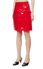 Gucci Red Vinyl Midi Skirt Mid - Waist - Runway Catalog