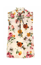 Gucci Rose Print Ivory Silk Shirt - Runway Catalog