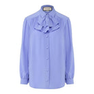 Gucci Ruffle - neck Silk Blouse - Runway Catalog