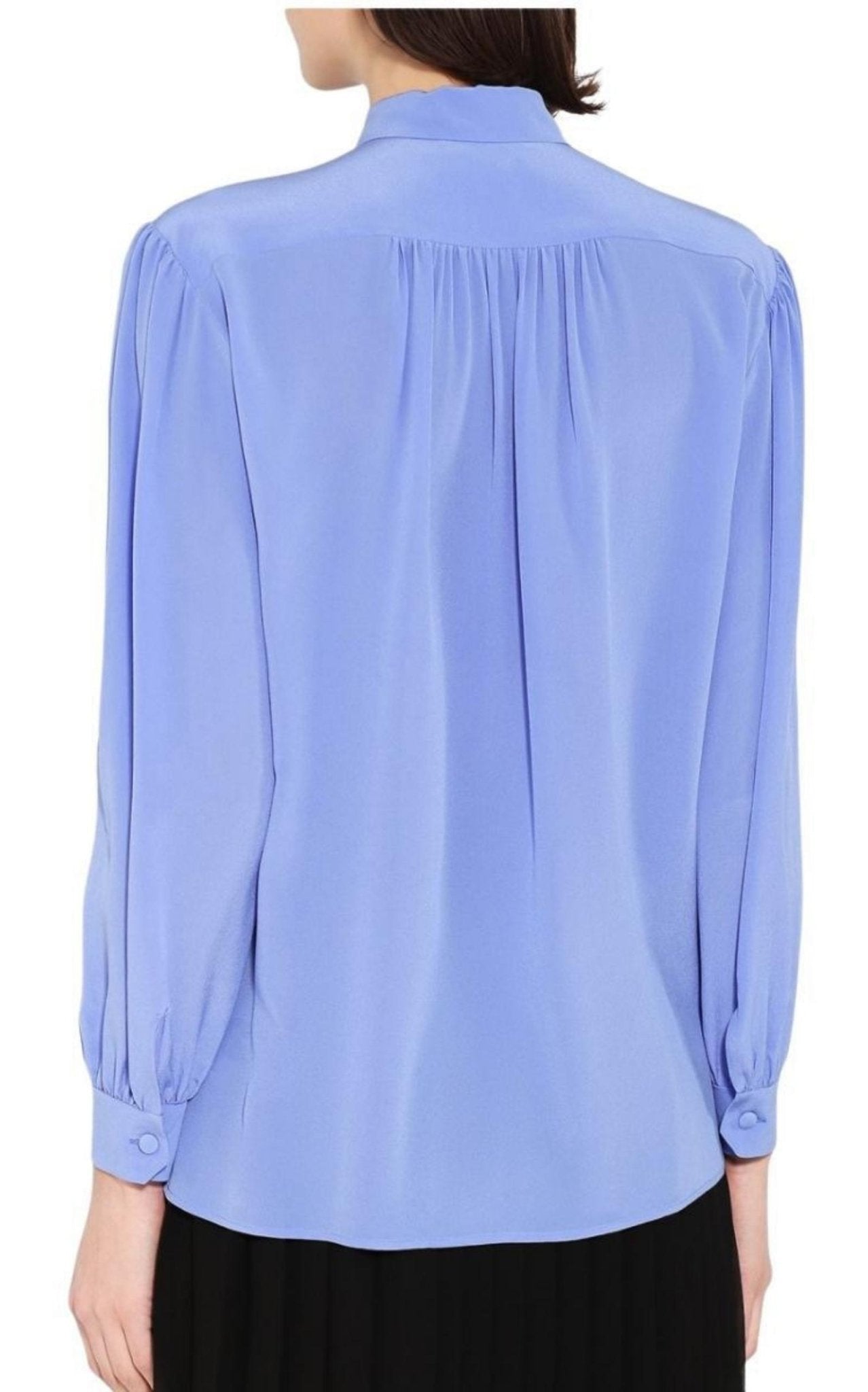 Gucci Ruffle-neck Silk Blouse – Runway Catalog