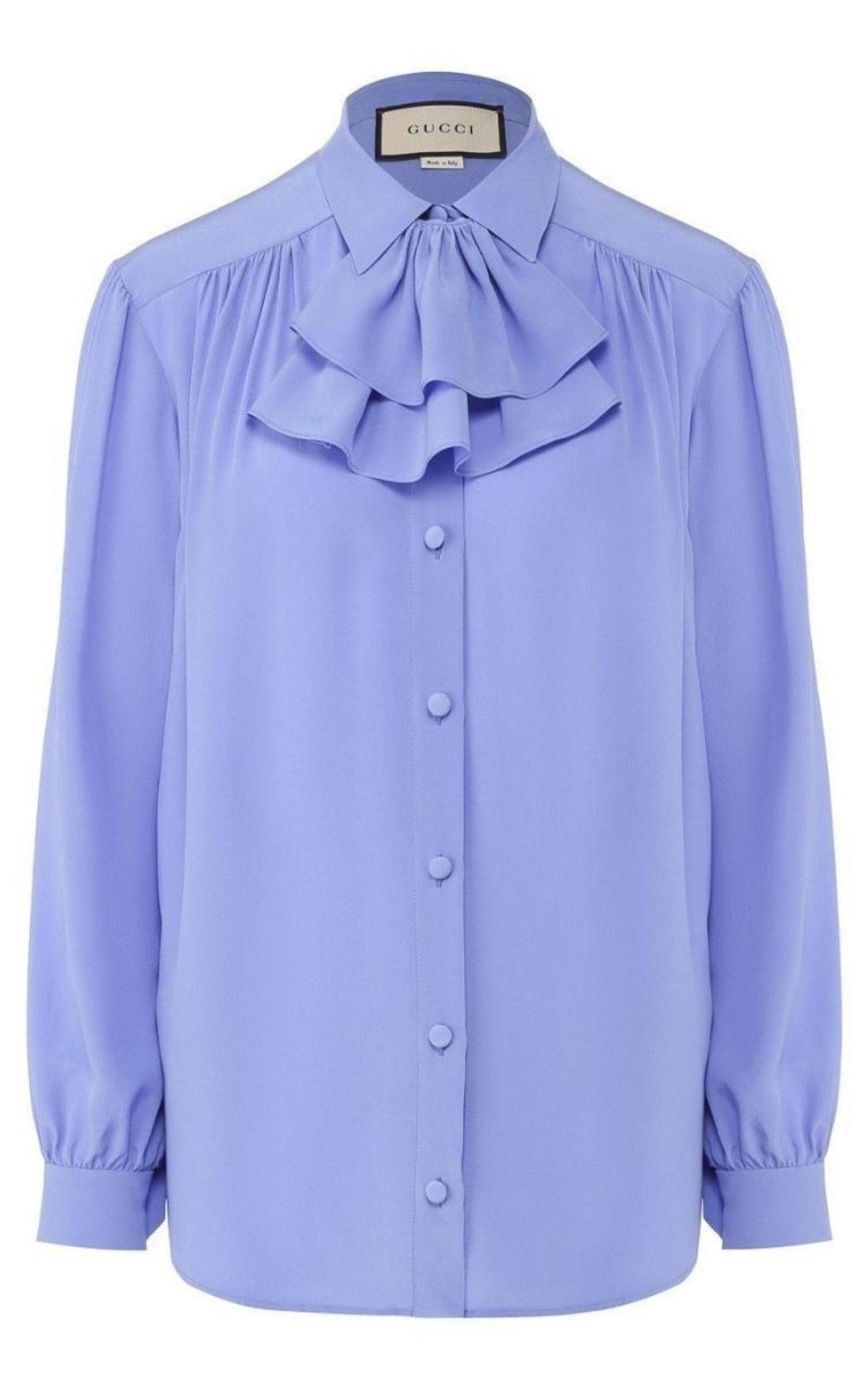 Gucci Ruffle-neck Silk Blouse – Runway Catalog