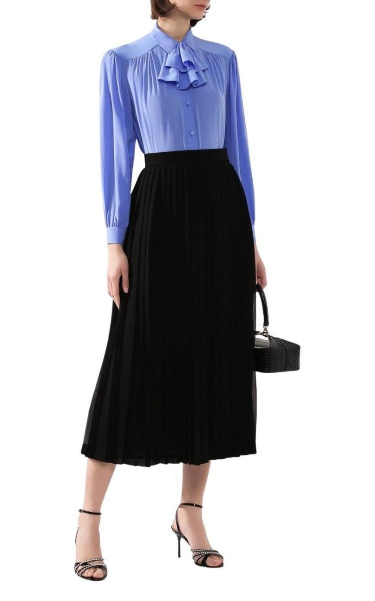 Gucci Ruffle-neck Silk Blouse – Runway Catalog