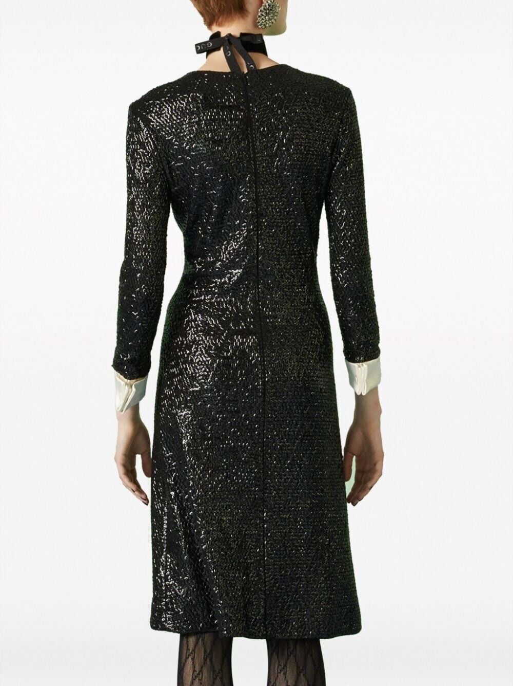 Gucci Sequin - embellished V - neck Midi Dress - Runway Catalog