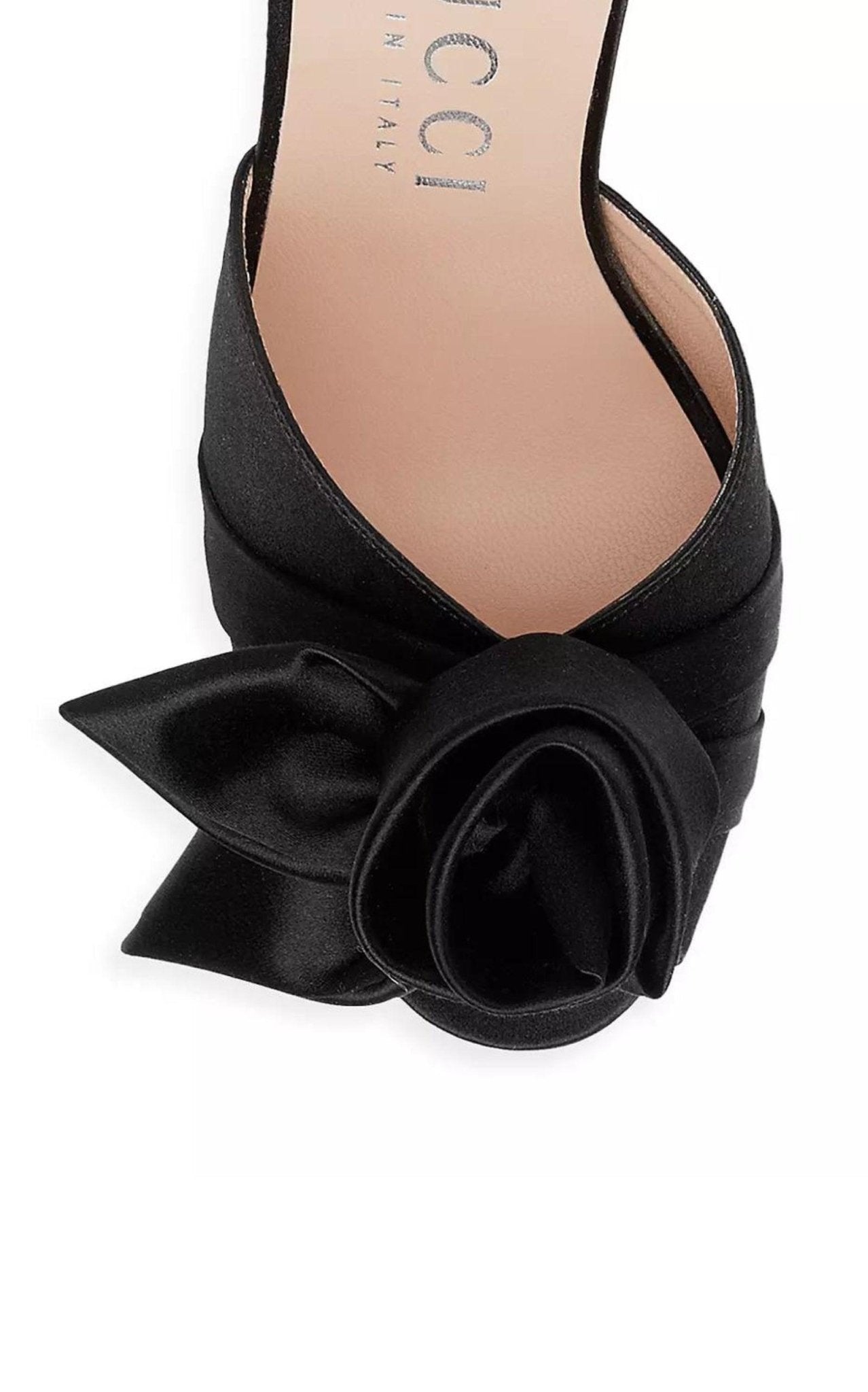 Gucci Shawana Satin Flower Mules in Black – Runway Catalog