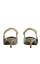 Gucci Signoria Patent Leather Slingback Pumps in green