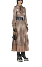 Gucci Silk Shirt Dress with Round G Logo Print - Runway Catalog