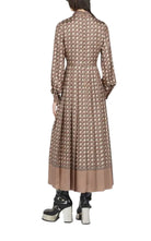 Gucci Silk Shirt Dress with Round G Logo Print - Runway Catalog