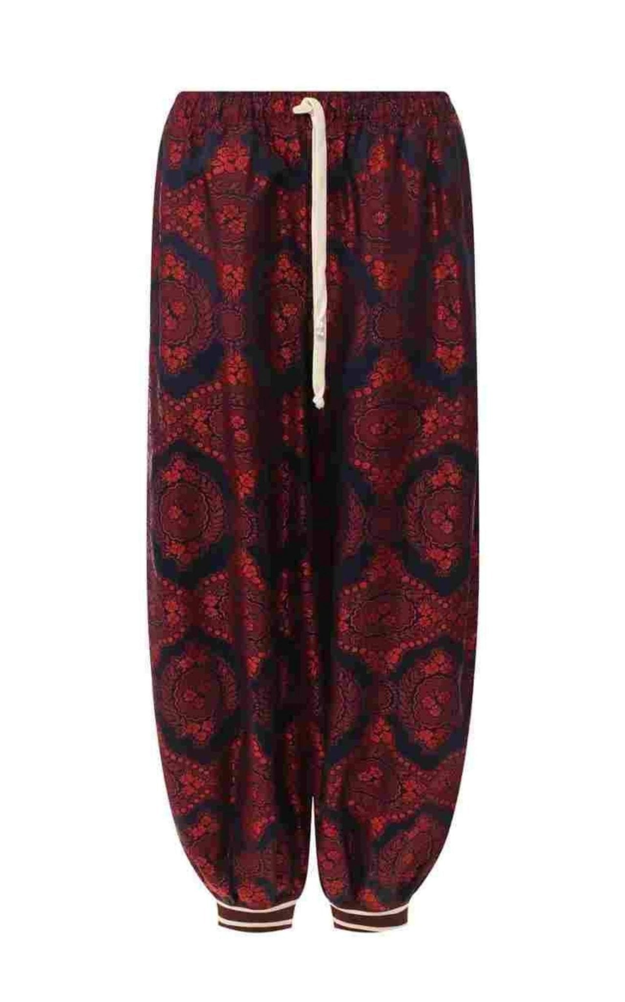 Gucci Silk Spice Blue Twill Trouser Jogger Pants