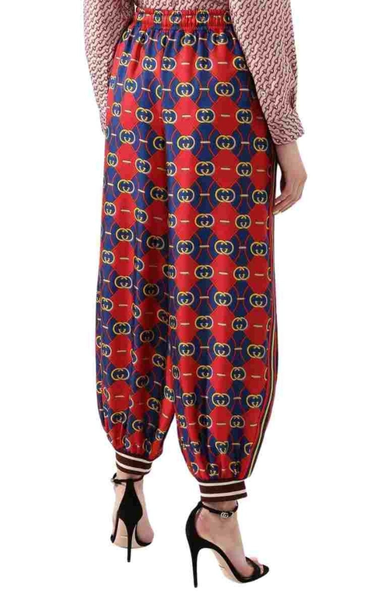 Gucci Silk Spice Blue Twill Trouser Jogger Pants - Runway Catalog