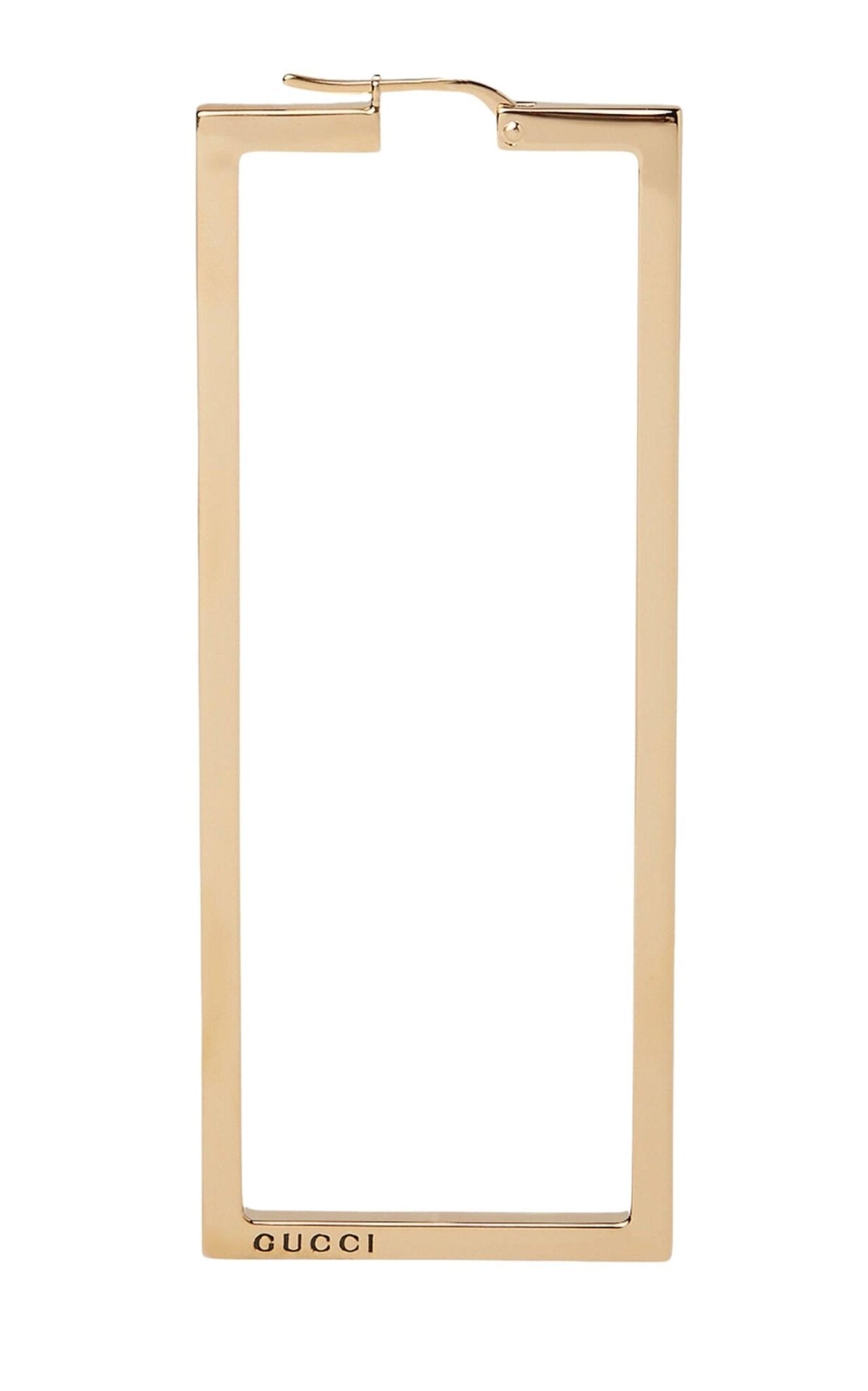 Gucci Single Rectangle - shaped Logo - engraved Earring - Runway Catalog