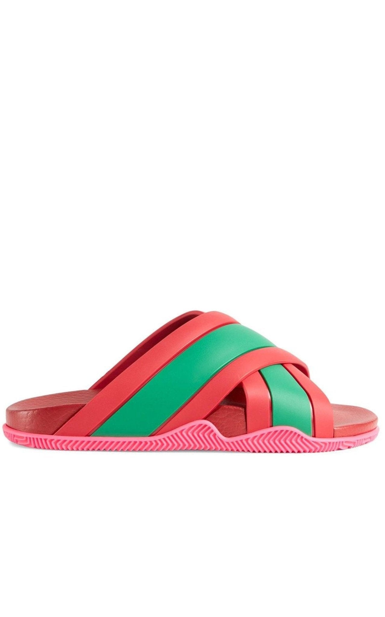 GUCCI WEBLINE RUBBER SLIDE サンダル シェリーライン 【公式通販】