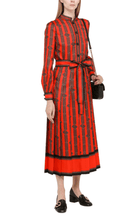 Gucci Square G Chain Print Silk Dress - Runway Catalog