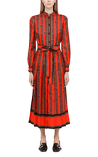 Gucci Square G Chain Print Silk Dress - Runway Catalog