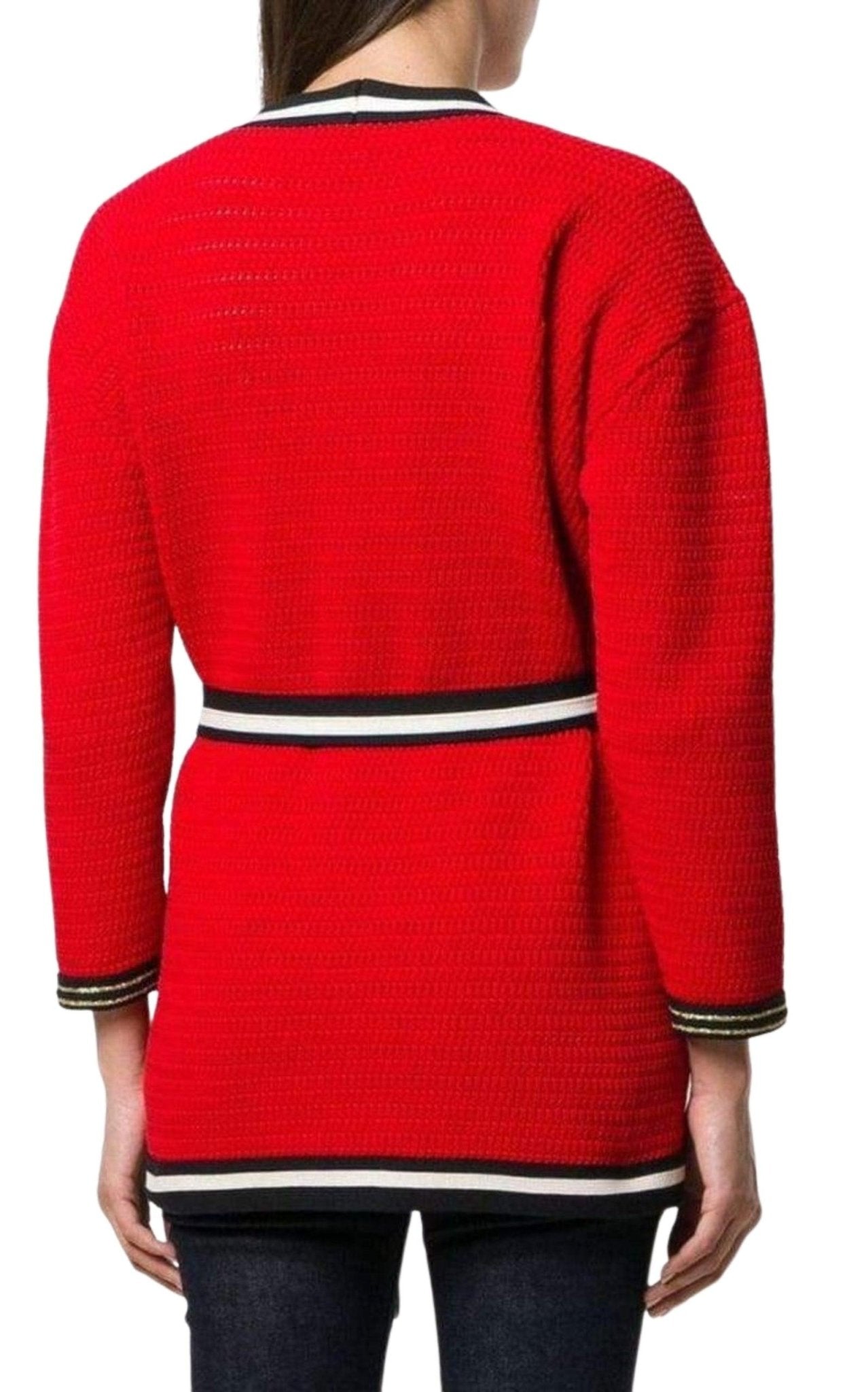 Gucci Striped Hem Cardigan Coat - Runway Catalog
