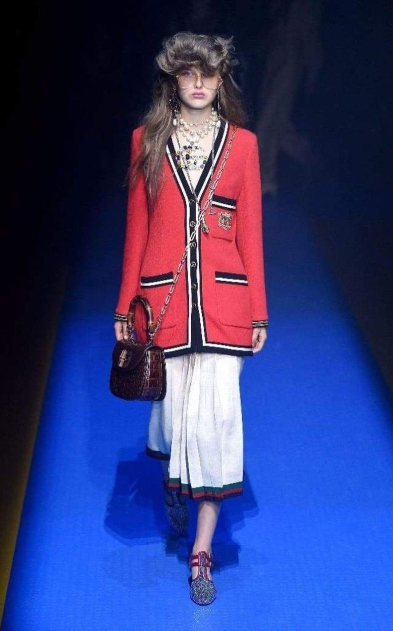 Gucci Striped Hem Cardigan Coat - Runway Catalog