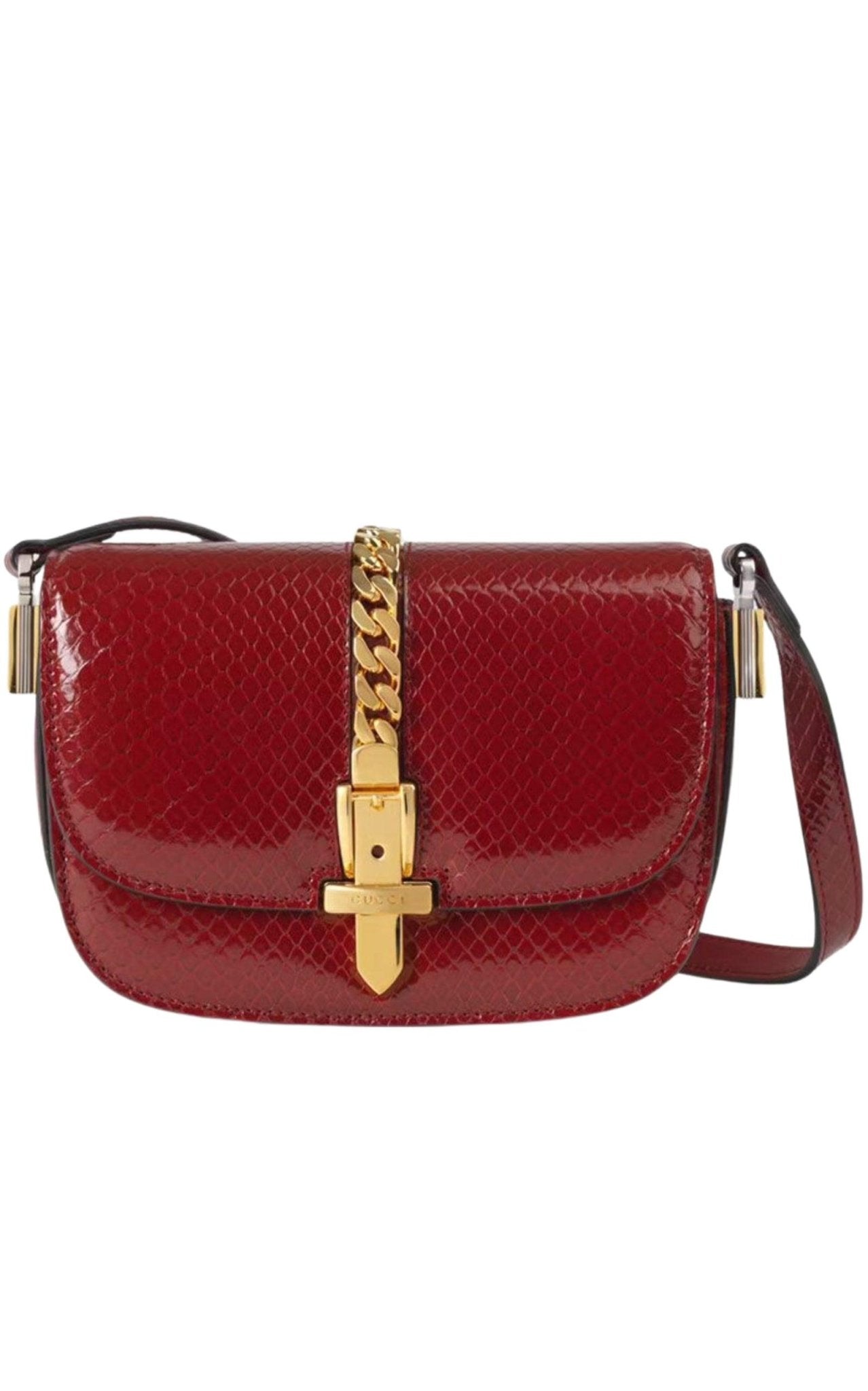 Gucci Sylvie 1969 Python Mini Shoulder Bag