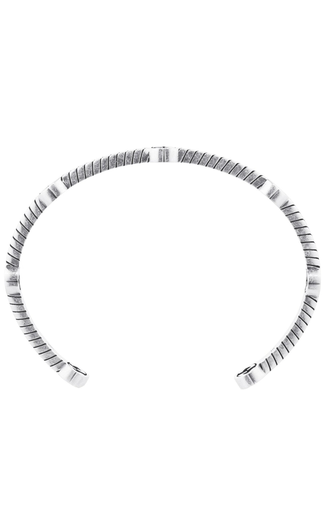 Gucci Thin Interlocking G Sterling Silver Cuff Bracelet - Runway Catalog